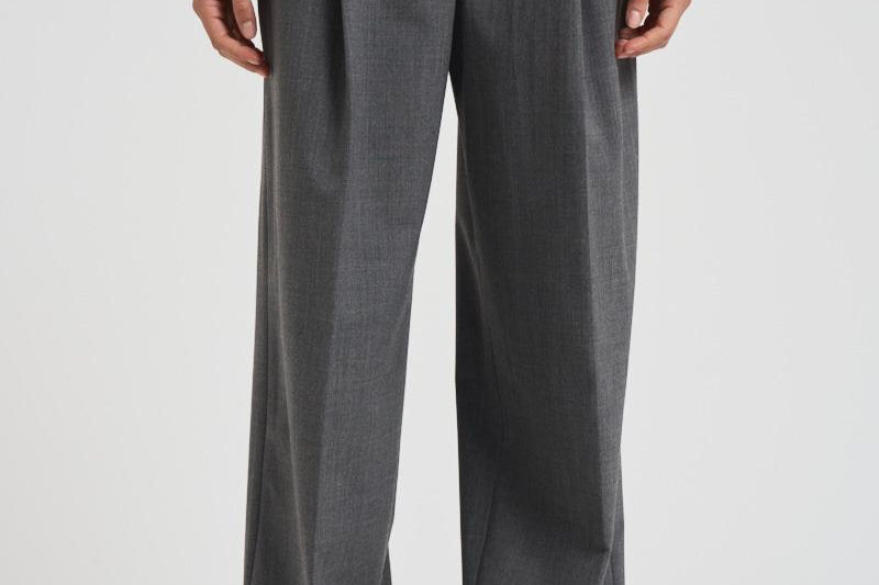 Pantaloni a gamba larga donna C3104 W0206MEDIUMGREY THE LATEST 