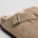 Scarpa donna Boston con pelliccia di agnello taupe 1028299 TAUPE BIRKENSTOCK 