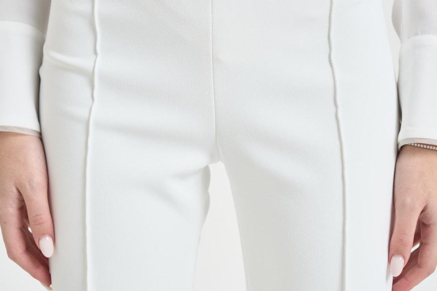 Pantalone donna gamba dritta bianco PA171 360 ELISABETTA FRANCHI 