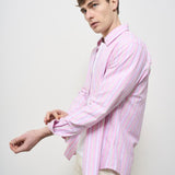 Camicia uomo a righe rosa Oxford 710928918 004 RALPH LAUREN 