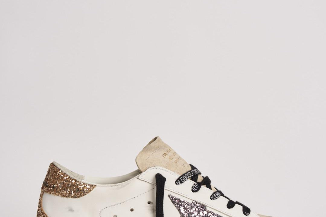 Sneakers donna Super star bianca e strass GWF00102 F00535882532 GOLDEN GOOSE 