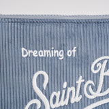 Pochette donna Aline Corduroy in velluto celeste ALINE COURD36 MC2 SAINT BARTH 