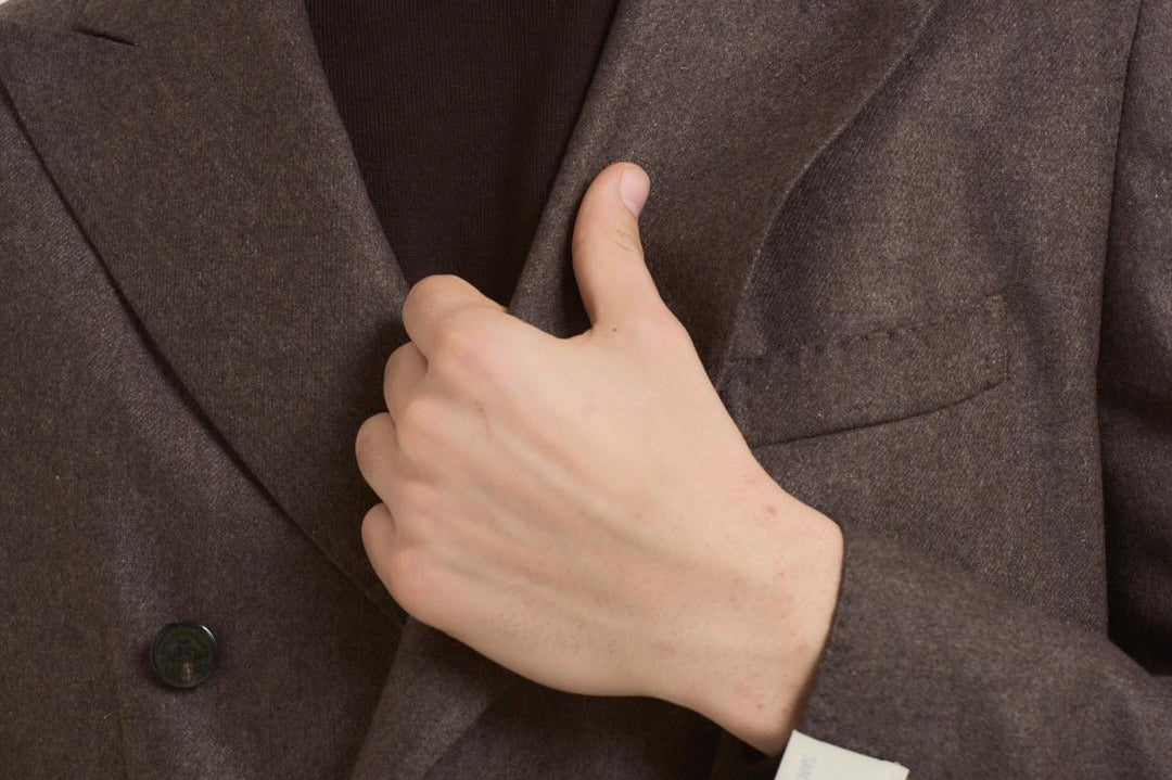 Giacca uomo doppiopetto marrone G751MF 271857F SANTANIELLO 