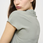 Blusa smanicata donna verde salvia 5S1003 L8045704 GLANSHIRT 