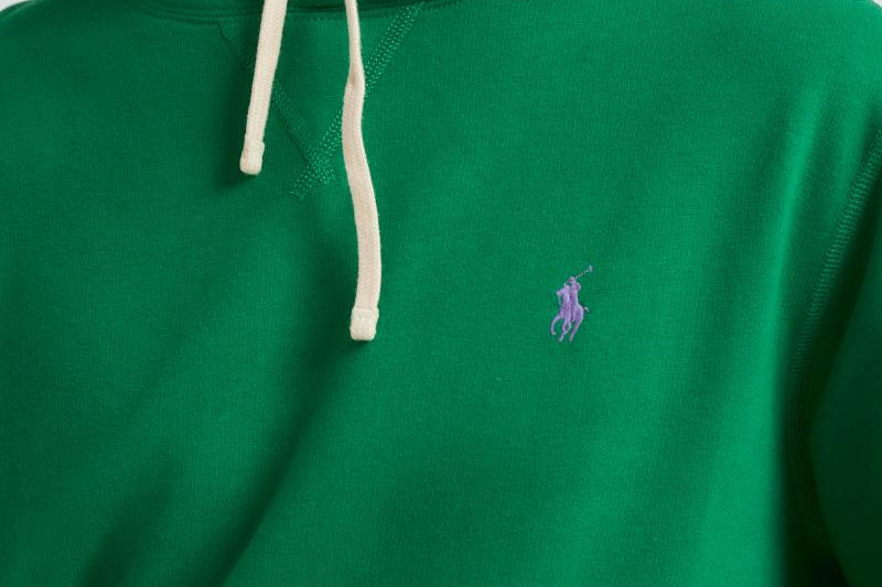 Felpa uomo verde con cappuccio 710766778 106 RALPH LAUREN 