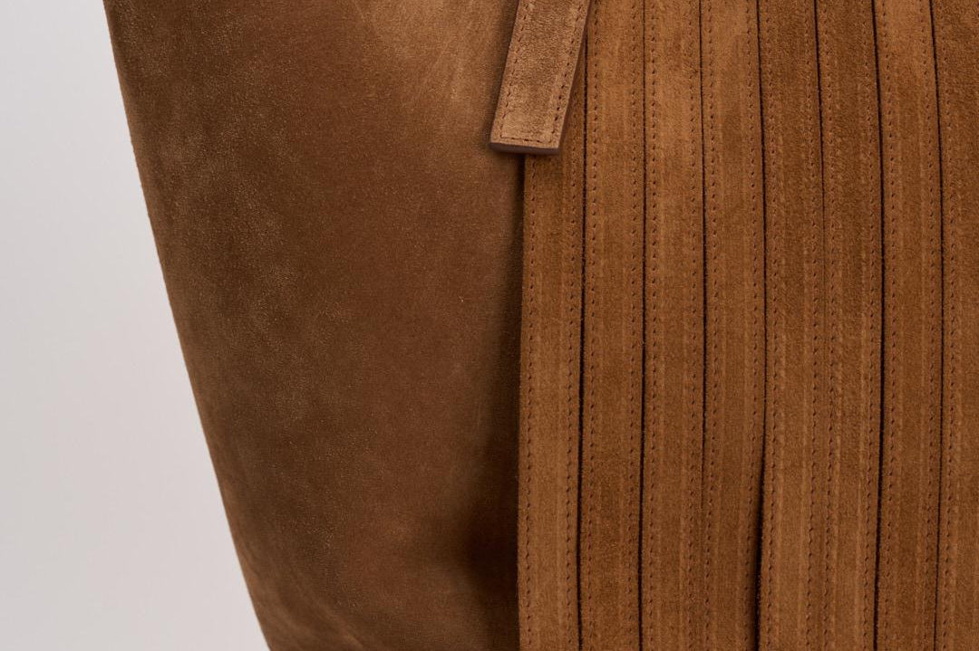 Borsa donna 24.7 Fringed Palmellato marrone GWA00766 A00074655312 GOLDEN GOOSE 