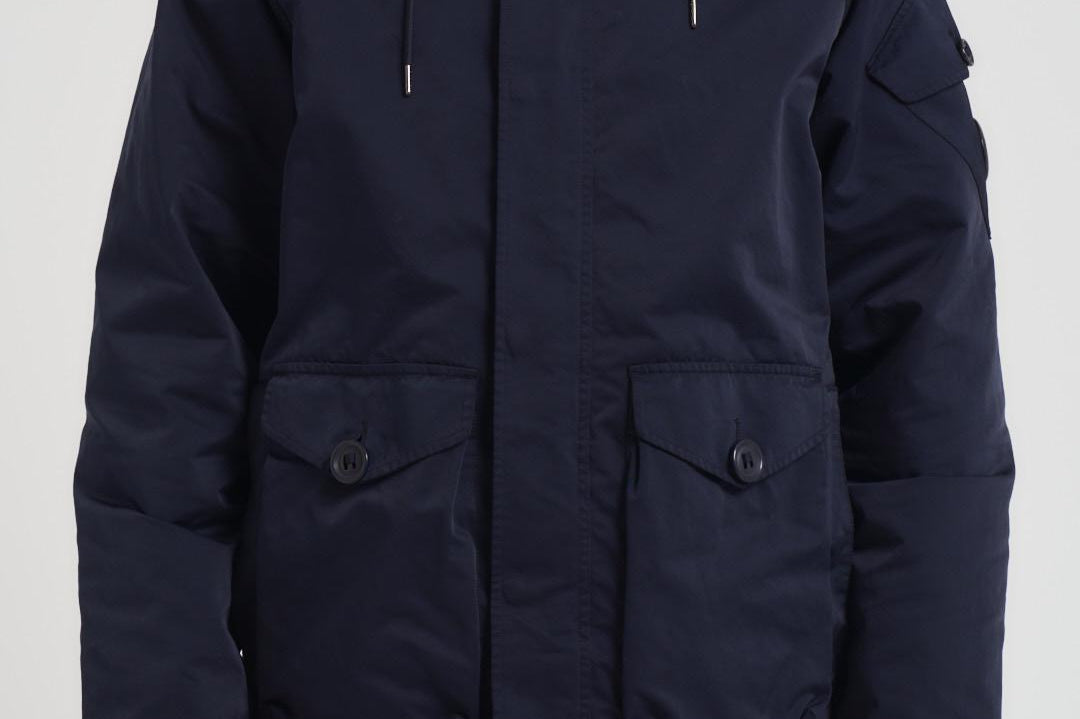 Piumino uomo cappuccio blu notte 19CMW189A 11089G888 C.P. COMPANY 