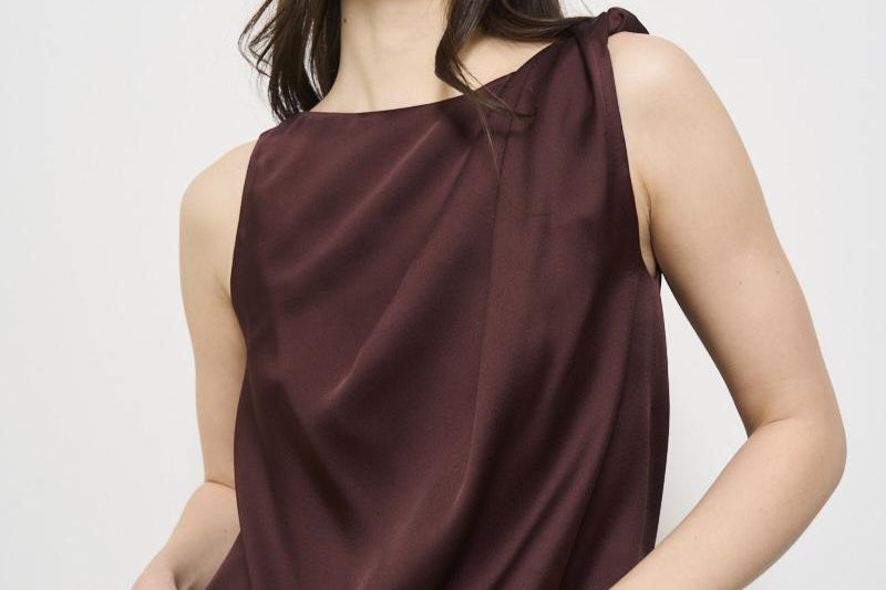 Blusa donna girocollo bordeaux F5SS68 J18 LIVIANA CONTI 
