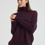 Dolcevita donna Heidi in cashmere bordeaux 202113 MAHOGANY LISA YANG 