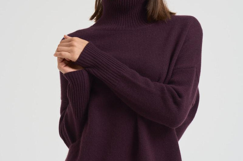 Dolcevita donna Heidi in cashmere bordeaux 202113 MAHOGANY LISA YANG 