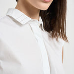 Camicia donna smanicata bianca A06733 8928C01C PESERICO 