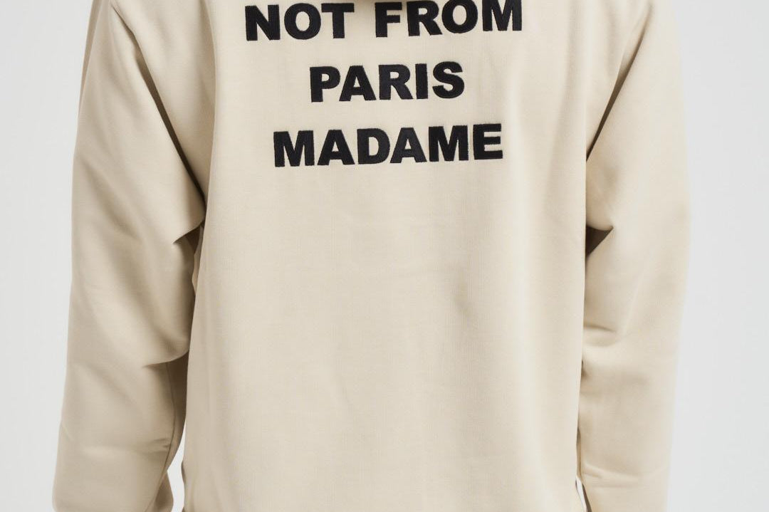 Felpa uomo con cappuccio beige HO162 CO127MT DROLE DE MONSIEUR 