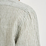 Camicia uomo in lino a righe verde 710B15594 001 RALPH LAUREN 