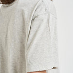 T-shirt donna girocollo grigio melange 12557 GRM1GREY MELANGE ANINE BING 