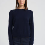 Maglia donna girocollo Mable blu notte 2022117 NAVY LISA YANG 