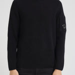 Maglione uomo girocollo a coste lunghe nero MKN015A 00668A999 CP COMPANY 