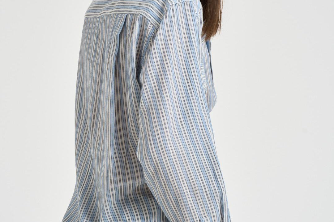 Camicia donna Nath azzurra a righe CH0131FF D1I04E30BU MARANT ETOILE 