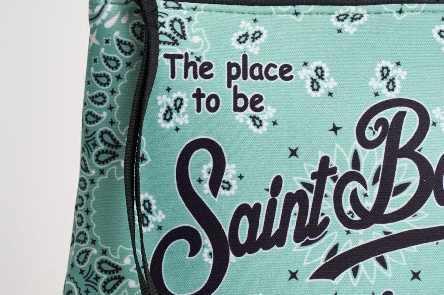 Pochette donna Aline a fantasia verde acqua ALINE 01094L MC2 SAINT BARTH 