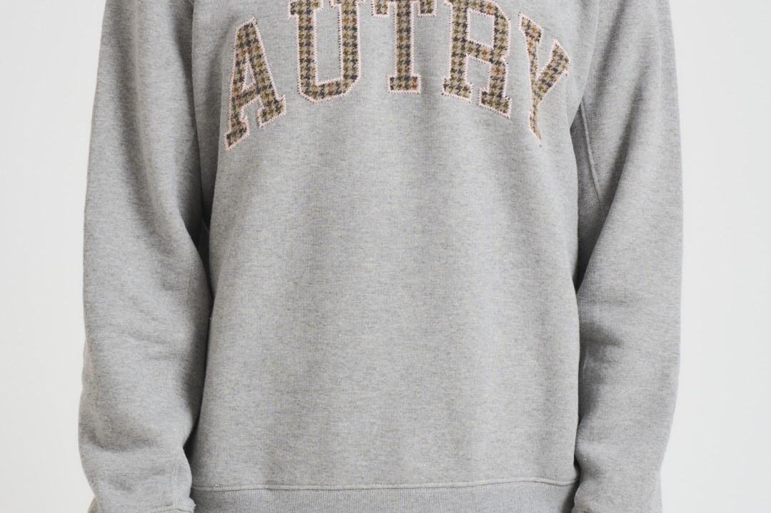 Felpa uomo College grigia SWPM U4HX AUTRY 