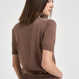 T-shirt donna in maglia tortora 850304 ZA492Z3560 ZANONE 