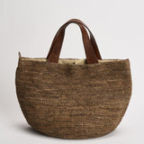 Borsa donna Mirozy in rafia marrone MIROZY DARKTEA IBELIV 