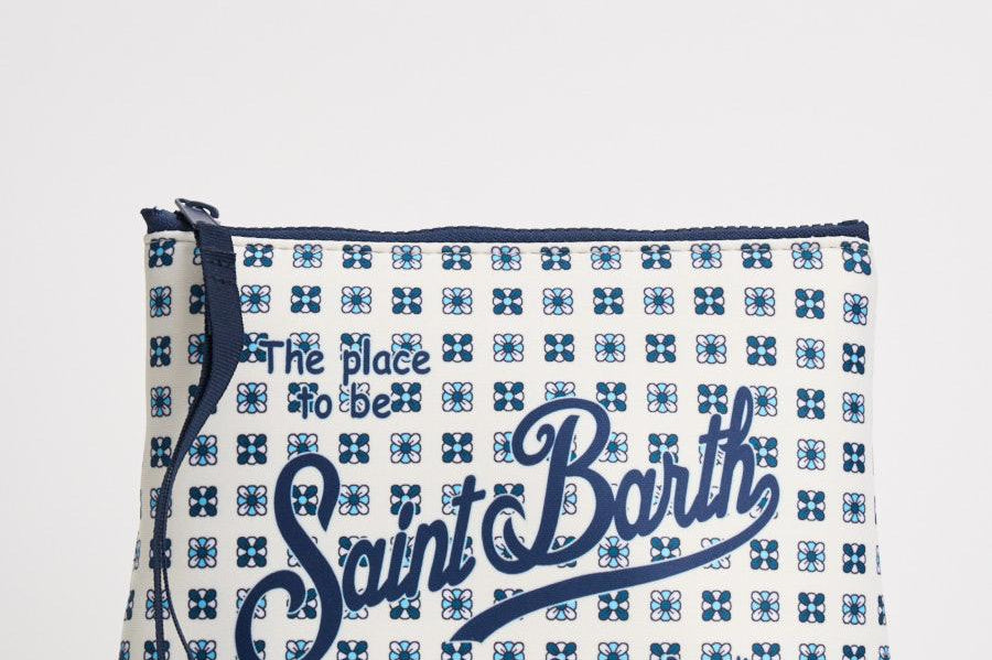 Pochette donna Aline fantasia floreale blu ALINE 00672L MC2 SAINT BARTH 