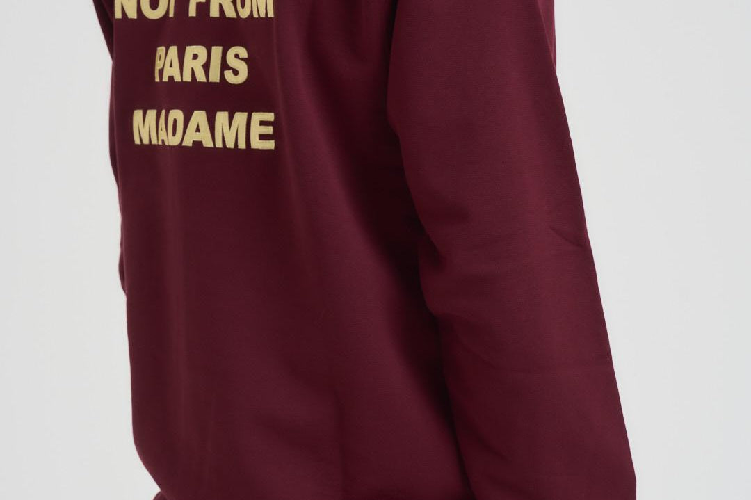 Felpa uomo girocollo bordeaux SW149 CO127WINE DROLE DE MONSIEUR 