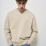Felpa uomo girocollo beige 710916689 025 RALPH LAUREN 