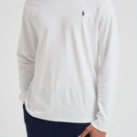 T-shirt uomo bianca manica lunga 710760121 002 RALPH LAUREN 