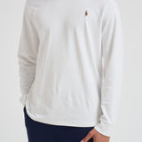T-shirt uomo bianca manica lunga 710760121 002 RALPH LAUREN 
