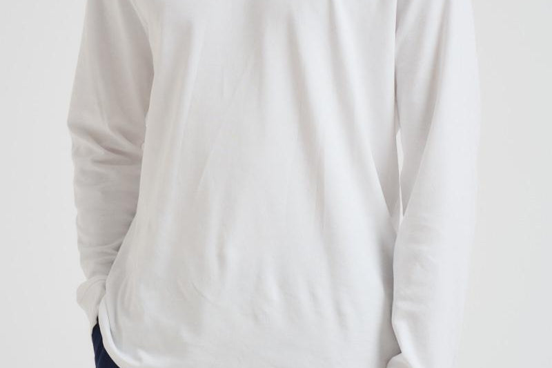 T-shirt uomo bianca manica lunga 710760121 002 RALPH LAUREN 
