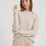 Maglione girocollo donna in cashmere 201726 OYSTER LISA YANG 