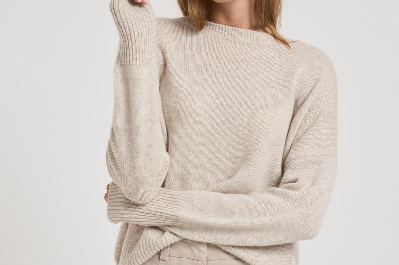 Maglione girocollo donna in cashmere 201726 OYSTER LISA YANG 