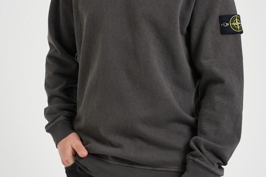 Felpa uomo girocollo grigio antracite 6100034 S0060V0165 STONE ISLAND 