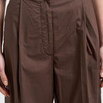 Pantalone donna gamba larga marrone AXEL T0215BROWN THE LATEST 