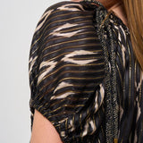 T-shirt donna Sonae fantasia nera HT0607FA C1J16IBKEC ISABEL MARANT 