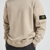 Felpa uomo Brushed Organic Cotton beige 6100008 S0A20V009A STONE ISLAND 