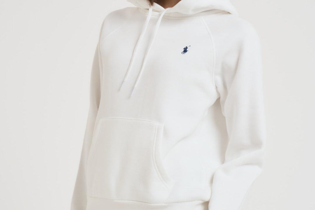 Felpa donna con cappuccio bianca 211943007 001 RALPH LAUREN 