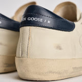 Sneakers uomo Super-star crema e blu GMF00101 F00416415430 GOLDEN GOOSE 