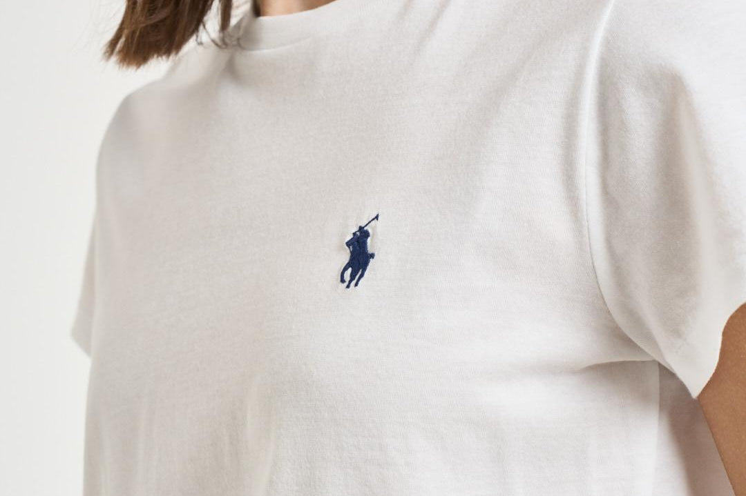 T-shirt donna girocollo bianca 211B14605 032 RALPH LAUREN 