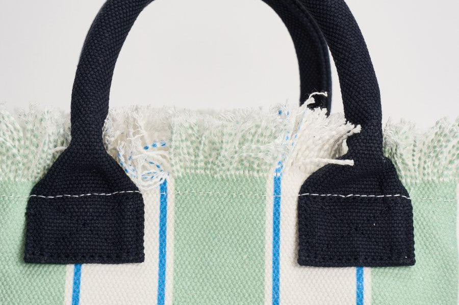 Borsa donna colette a righe verde e bianca COLETTE 00937L MC2 SAINT BARTH 