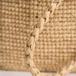 Borsa donna in rafia naturale ecru V8.8EW NATURAL MANEBI' 