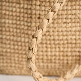 Borsa donna in rafia naturale ecru V8.8EW NATURAL MANEBI' 
