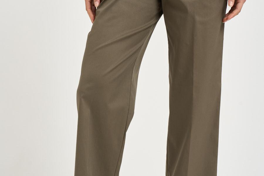 Pantalone donna dritto verde SERENA CROP UB1465XARMY BERWICH 