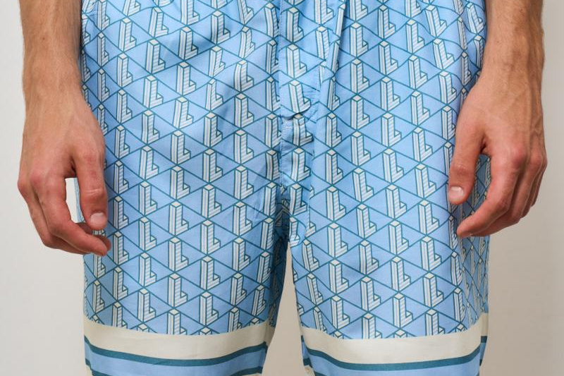 Bermuda uomo monogram celeste GH9928 GIL LACOSTE 