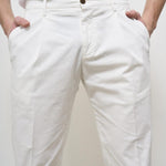 Pantalone uomo bianco Tiberio TIBERIO 325127120 BRIGLIA 