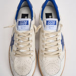 Sneakers uomo Ball Star bianco e blu elettrico GMF00117 F00219810327 GOLDEN GOOSE 