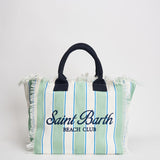 Borsa donna Vanity a righe verde salvia e bianca VANITY 00937L MC2 SAINT BARTH 