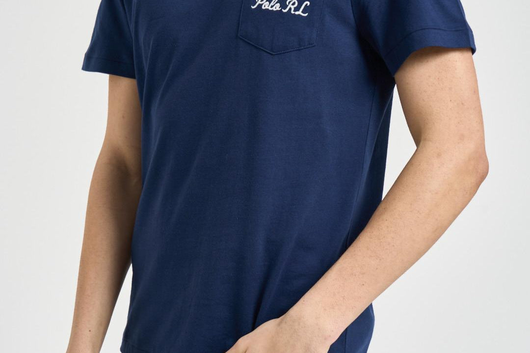 T-shirt uomo girocollo blu navy 710B16610 001 RALPH LAUREN 