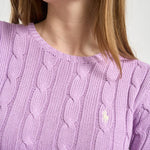 Maglia donna girocollo a trecce lilla 211971869 505 RALPH LAUREN 